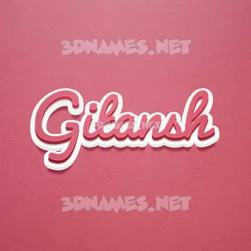 gitansh in Red Scribble style - 3D name wallpaper