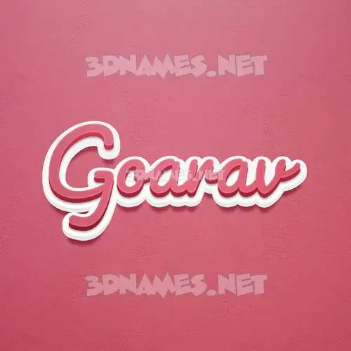 goarav in Red Scribble style - 3D name wallpaper