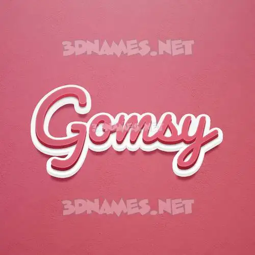 gomsy in Red Scribble style - 3D name wallpaper gomsy in Red Scribble style - 3D name wallpaper