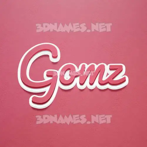 gomz in Red Scribble style - 3D name wallpaper gomz in Red Scribble style - 3D name wallpaper