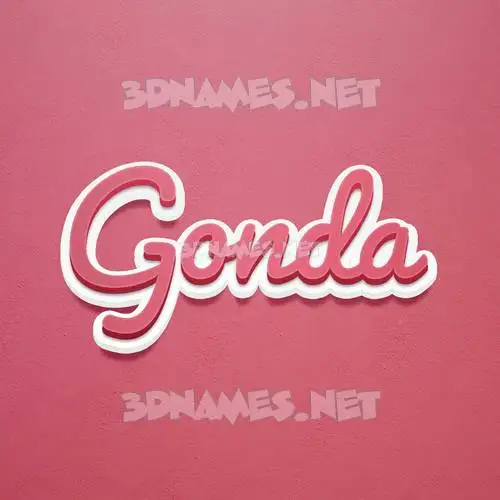 gonda in Red Scribble style - 3D name wallpaper gonda in Red Scribble style - 3D name wallpaper