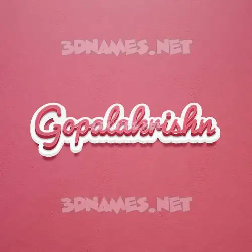 gopalakrishn in Red Scribble style - 3D name wallpaper