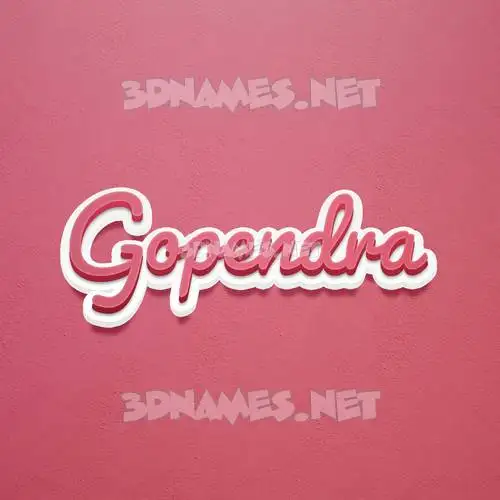 gopendra in Red Scribble style - 3D name wallpaper