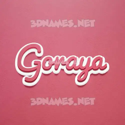 goraya in Red Scribble style - 3D name wallpaper