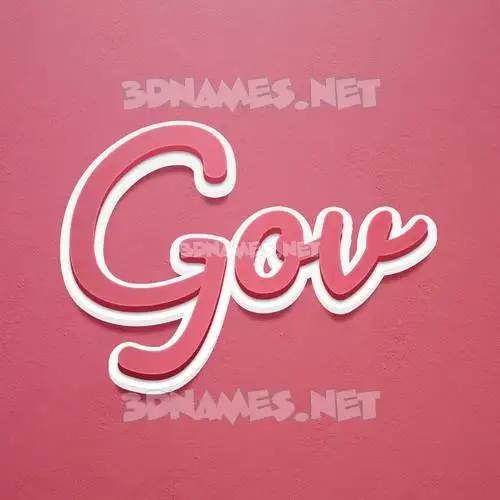 gov in Red Scribble style - 3D name wallpaper gov in Red Scribble style - 3D name wallpaper
