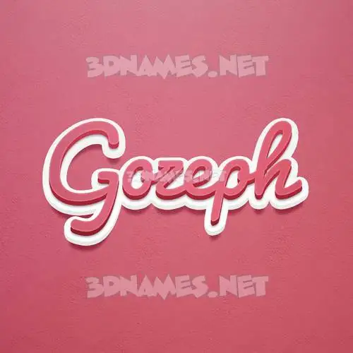gozeph in Red Scribble style - 3D name wallpaper