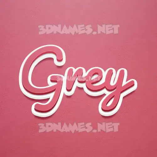 grey in Red Scribble style - 3D name wallpaper