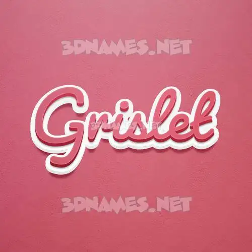 grislet in Red Scribble style - 3D name wallpaper