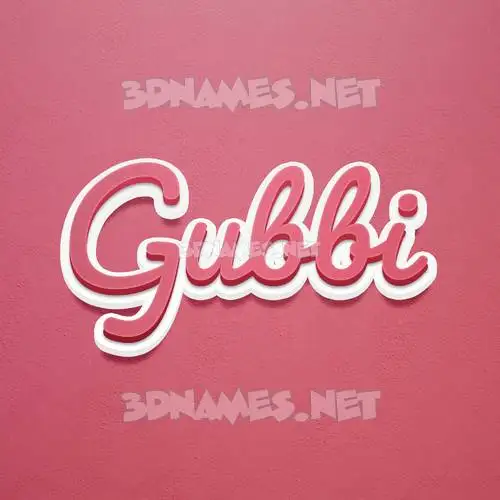 gubbi in Red Scribble style - 3D name wallpaper gubbi in Red Scribble style - 3D name wallpaper