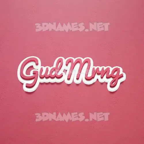 gud mrng in Red Scribble style - 3D name wallpaper gud mrng in Red Scribble style - 3D name wallpaper