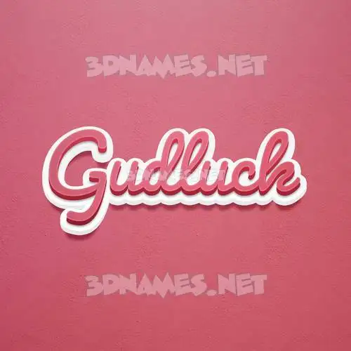 gudluck in Red Scribble style - 3D name wallpaper