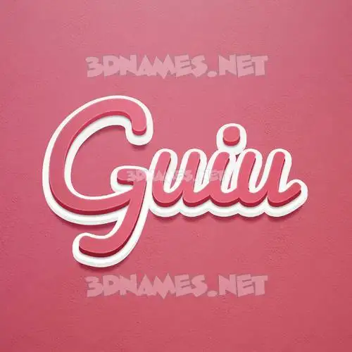 guiu in Red Scribble style - 3D name wallpaper guiu in Red Scribble style - 3D name wallpaper
