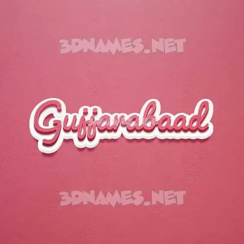 gujjarabaad in Red Scribble style - 3D name wallpaper