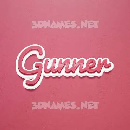 gunner in Red Scribble style - 3D name wallpaper gunner in Red Scribble style - 3D name wallpaper