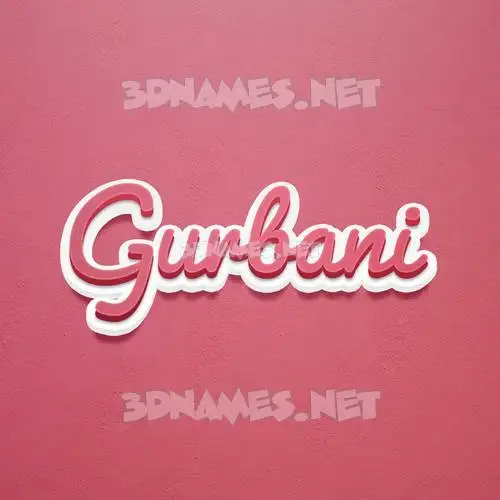 gurbani in Red Scribble style - 3D name wallpaper