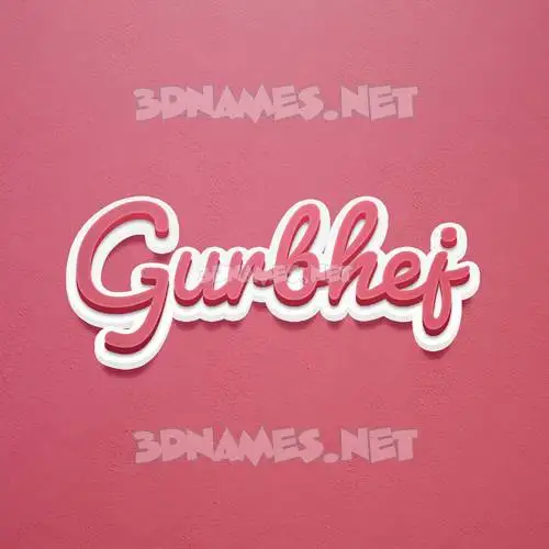 gurbhej in Red Scribble style - 3D name wallpaper