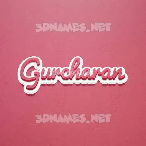 gurcharan in Red Scribble style - 3D name wallpaper