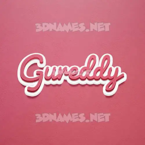 gureddy in Red Scribble style - 3D name wallpaper gureddy in Red Scribble style - 3D name wallpaper