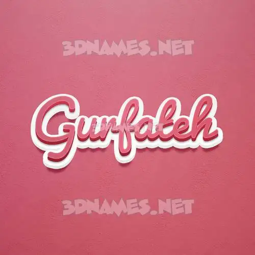 gurfateh in Red Scribble style - 3D name wallpaper