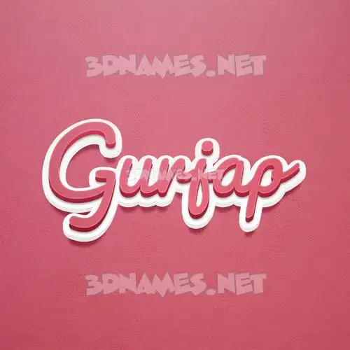 gurjap in Red Scribble style - 3D name wallpaper