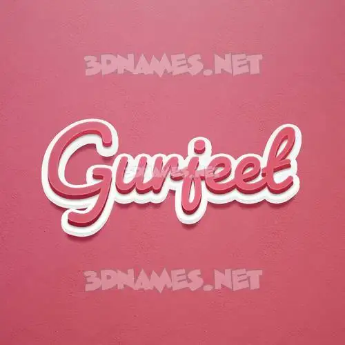 gurjeet in Red Scribble style - 3D name wallpaper