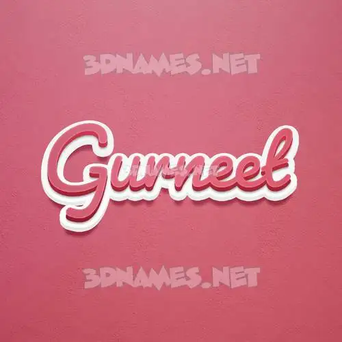 gurneet in Red Scribble style - 3D name wallpaper