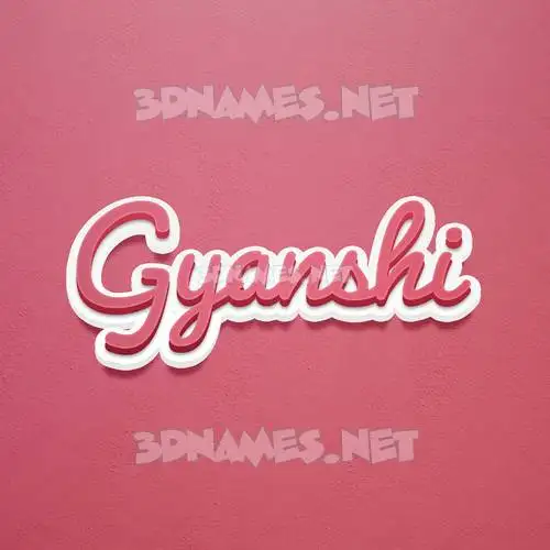 gyanshi in Red Scribble style - 3D name wallpaper