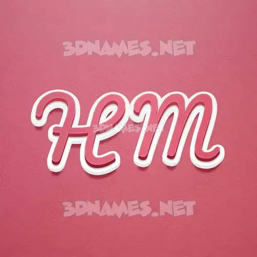 h m in Red Scribble style - 3D name wallpaper h m in Red Scribble style - 3D name wallpaper