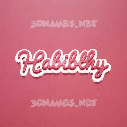 habibthy in Red Scribble style - 3D name wallpaper habibthy in Red Scribble style - 3D name wallpaper