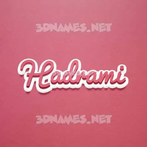 hadrami in Red Scribble style - 3D name wallpaper hadrami in Red Scribble style - 3D name wallpaper