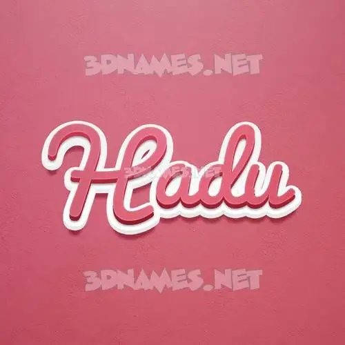 hadu in Red Scribble style - 3D name wallpaper hadu in Red Scribble style - 3D name wallpaper
