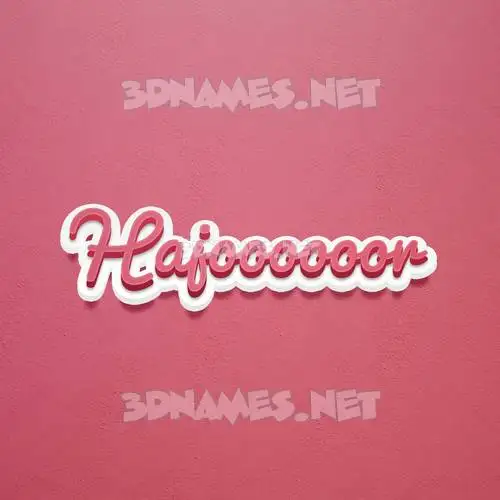hajoooooor in Red Scribble style - 3D name wallpaper