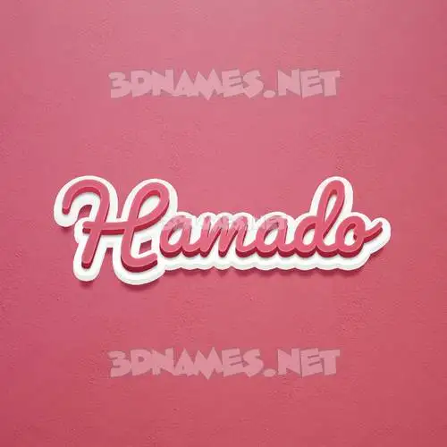 hamado in Red Scribble style - 3D name wallpaper
