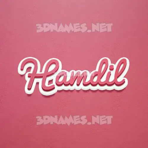 hamdil in Red Scribble style - 3D name wallpaper hamdil in Red Scribble style - 3D name wallpaper