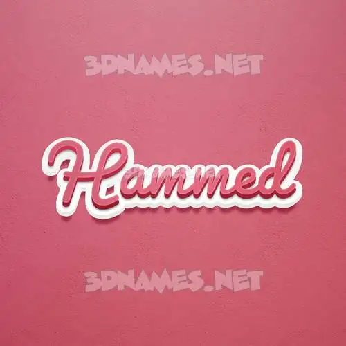hammed in Red Scribble style - 3D name wallpaper hammed in Red Scribble style - 3D name wallpaper