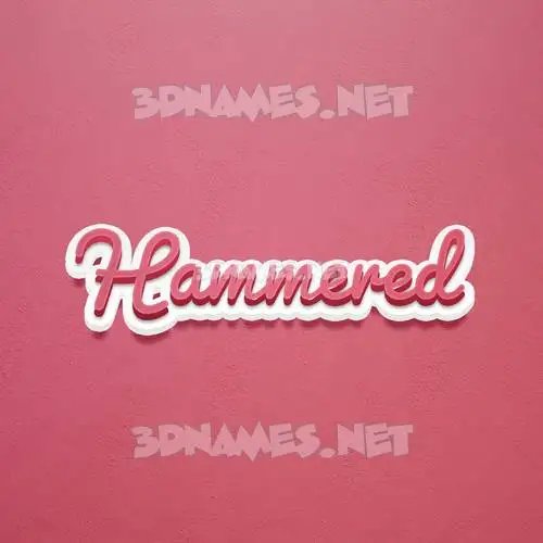 hammered in Red Scribble style - 3D name wallpaper hammered in Red Scribble style - 3D name wallpaper