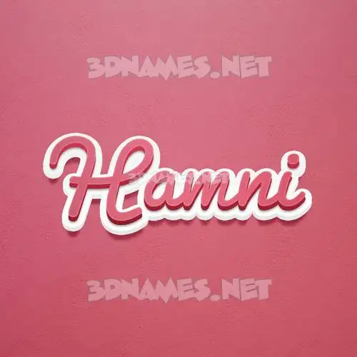 hamni in Red Scribble style - 3D name wallpaper