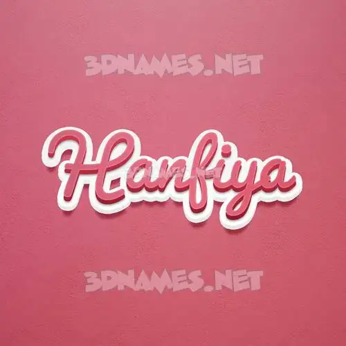 hanfiya in Red Scribble style - 3D name wallpaper