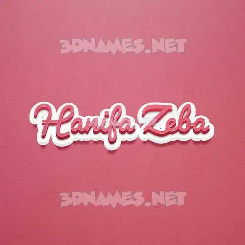 hanifa zeba in Red Scribble style - 3D name wallpaper hanifa zeba in Red Scribble style - 3D name wallpaper
