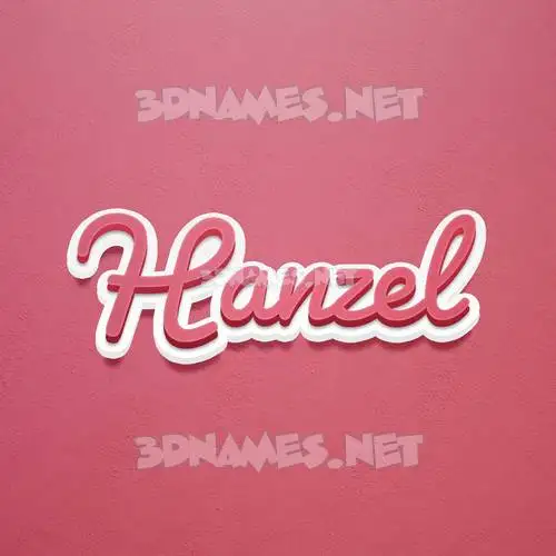 hanzel in Red Scribble style - 3D name wallpaper