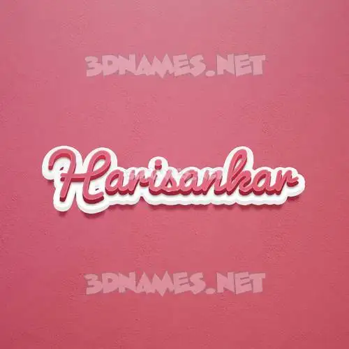 harisankar in Red Scribble style - 3D name wallpaper
