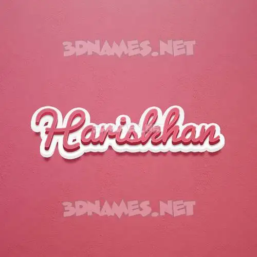 hariskhan in Red Scribble style - 3D name wallpaper