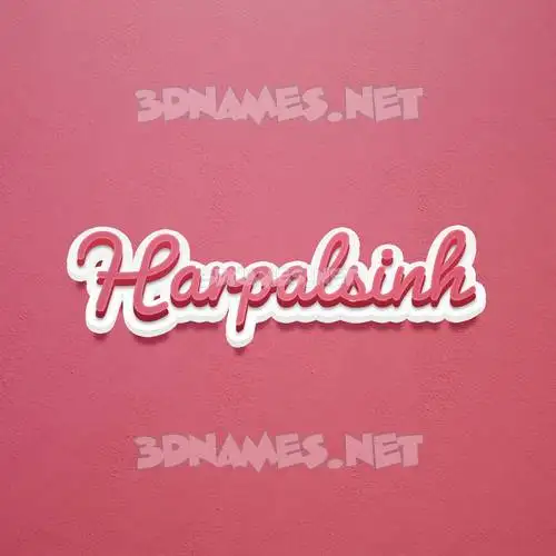 harpalsinh in Red Scribble style - 3D name wallpaper