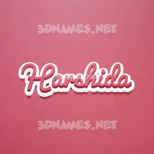 harshida in Red Scribble style - 3D name wallpaper