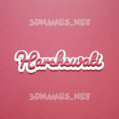 harshswati in Red Scribble style - 3D name wallpaper