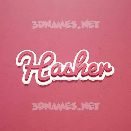 hasher in Red Scribble style - 3D name wallpaper hasher in Red Scribble style - 3D name wallpaper