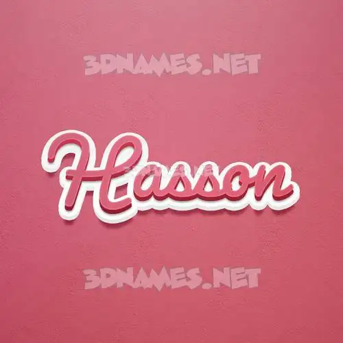 hasson in Red Scribble style - 3D name wallpaper