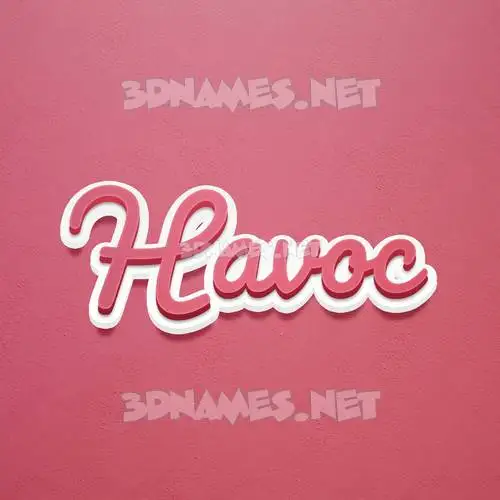 havoc in Red Scribble style - 3D name wallpaper havoc in Red Scribble style - 3D name wallpaper