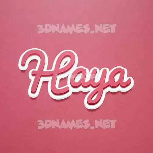 haya in Red Scribble style - 3D name wallpaper