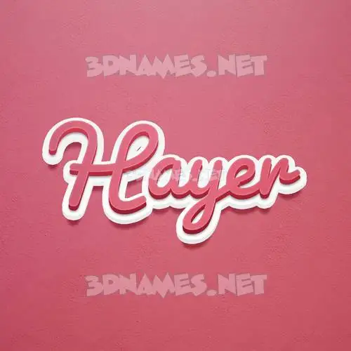 hayer in Red Scribble style - 3D name wallpaper